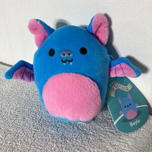 Squishmallows Blue and Pink Boyle Fruit Bat Bat Plush Toy Stuffed Animal